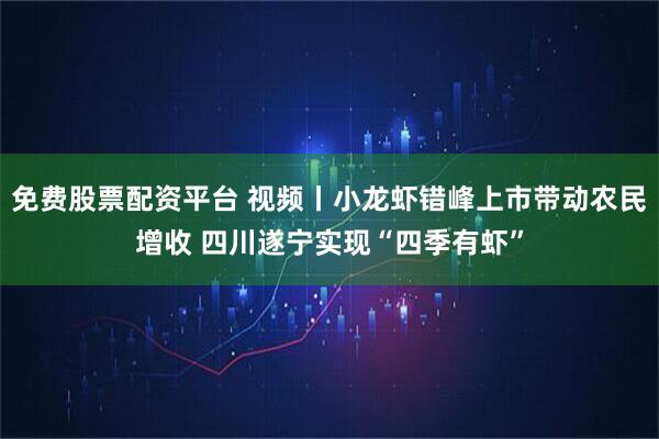 免费股票配资平台 视频丨小龙虾错峰上市带动农民增收 四川遂宁实现“四季有虾”